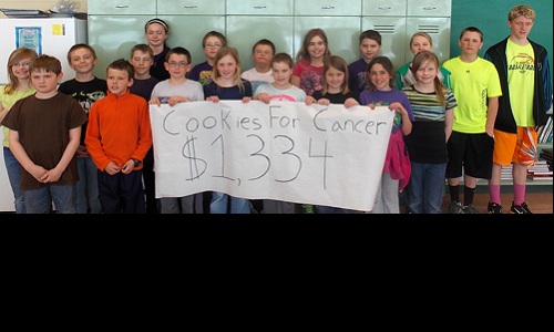 F-B Elem raises $ for cancer selling cookies - Apr 20 2013 Image