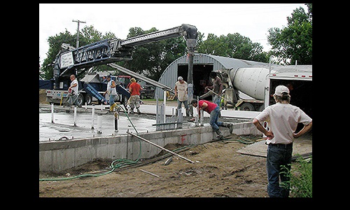 Bowdon meat plant foundation poured Image