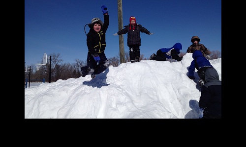 First day of spring fun at F-B School recess Image