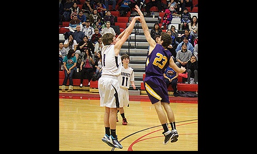 HWC Andrew Alveshere takes a shot-Feb 23 issue Image