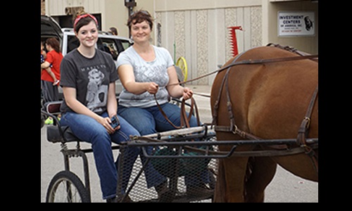 Jen enjoys a buggy ride Image