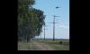 Helicopter setting up for wires Image